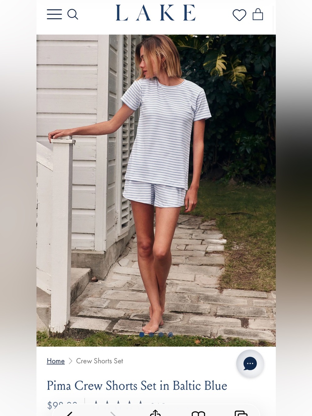 Lake Pajamas Short Sleeve top and shorts set